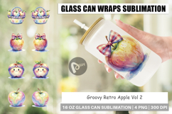 Groovy Retro Apple Glass Can Product Image 1