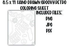 Groovy Retro Doodle Coloring Sheet Product Image 1
