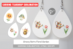 Groovy Retro Floral Garden Earring Product Image 1