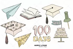 Groovy School Clipart Bundle  Education Clipart 