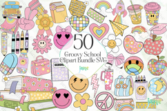 Groovy School Clipart Bundle SVG Product Image 1