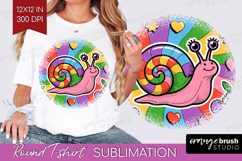 Groovy Round Tshirt Background - Summer PNG Sublimation Product Image 1