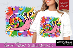 Groovy Square Tshirt Background - Summer PNG Sublimation Product Image 1