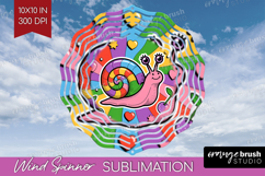 Groovy Wind Spinner Sublimation PNG - Summer Round Template Product Image 1