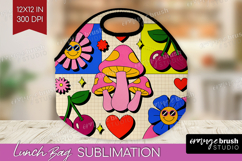 Groovy Lunch Bag - Summer Lunch Bug PNG Sublimation Product Image 1