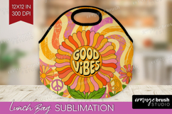 Groovy Lunch Bag - Summer Lunch Bug PNG Sublimation Product Image 1
