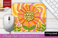 Groovy Mouse Pad Sublimation - Summer Mousepad PNG Product Image 1