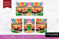 Groovy Mug Wrap - Summer Mug PNG Sublimation Product Image 1