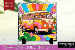 Groovy Slate PNG - Summer Square Slate Sublimation Product Image 1