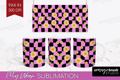 Groovy Mug Wrap - Summer Mug PNG Sublimation Product Image 1