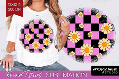 Groovy Round Tshirt Background - Summer PNG Sublimation Product Image 1