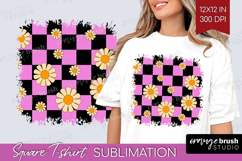 Groovy Square Tshirt Background - Summer PNG Sublimation Product Image 1