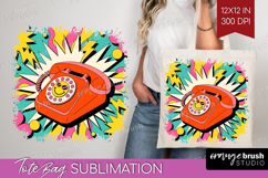 Groovy Tote Bag - Summer Tote Bag PNG Sublimation Product Image 1