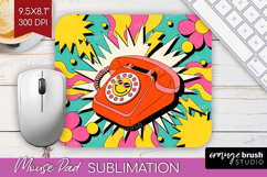 Groovy Mouse Pad Sublimation - Summer Mousepad PNG Product Image 1