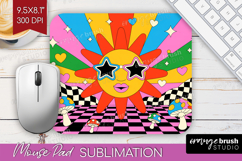 Groovy Mouse Pad Sublimation - Summer Mousepad PNG Product Image 1