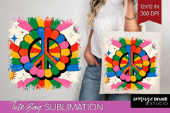 Groovy Tote Bag - Summer Tote Bag PNG Sublimation Product Image 1
