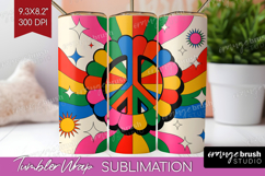 Groovy Tumbler Wrap - Summer Tumbler PNG Sublimation Product Image 1