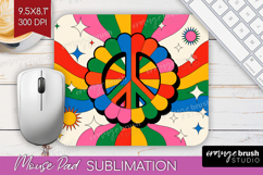 Groovy Mouse Pad Sublimation - Summer Mousepad PNG Product Image 1