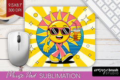 Groovy Mouse Pad Sublimation - Summer Mousepad PNG Product Image 1