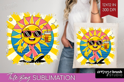 Groovy Tote Bag - Summer Tote Bag PNG Sublimation Product Image 1