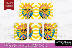 Groovy Mug Wrap - Summer Mug PNG Sublimation Product Image 1