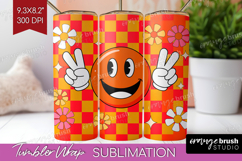 Groovy Tumbler Wrap - Summer Tumbler PNG Sublimation Product Image 1