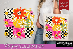 Groovy Tote Bag - Summer Tote Bag PNG Sublimation Product Image 1