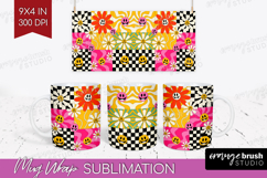 Groovy Mug Wrap - Summer Mug PNG Sublimation Product Image 1