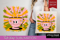 Groovy Tote Bag - Summer Tote Bag PNG Sublimation Product Image 1