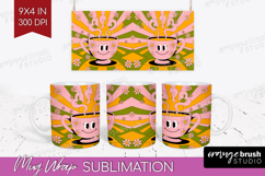 Groovy Mug Wrap - Summer Mug PNG Sublimation Product Image 1