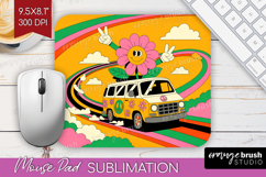 Groovy Mouse Pad Sublimation - Summer Mousepad PNG Product Image 1