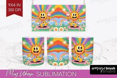 Groovy Mug Wrap - Summer Mug PNG Sublimation Product Image 1