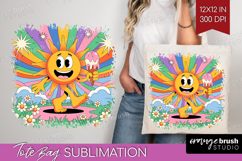 Groovy Tote Bag - Summer Tote Bag PNG Sublimation Product Image 1