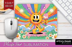 Groovy Mouse Pad Sublimation - Summer Mousepad PNG Product Image 1