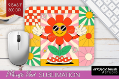 Groovy Mouse Pad Sublimation - Summer Mousepad PNG Product Image 1