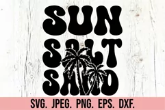 Sun Salt Sand SVG - Summer SVG - Sunshine - Beach Palm Tree Product Image 3