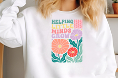 Groovy Teacher Flower Sublimation Product Image 2