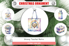 Groovy Teacher Retro Ornament Product Image 1