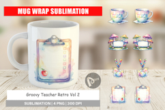 Groovy Teacher Retro Mug Wrap Product Image 1