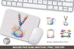 Groovy Teacher Retro Mouse Pad Product Image 1