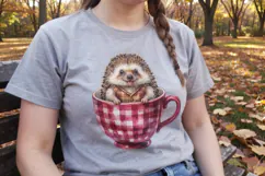 Teacup Autumn Animals Sublimation Product Image 2