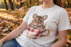 Teacup Autumn Animals Sublimation Product Image 3