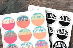 Groovy Thank You Round Labels 12 pcs per paper