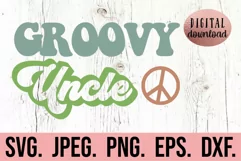 Groovy Uncle SVG - Birthday SVG - Family Retro Birthday Product Image 1