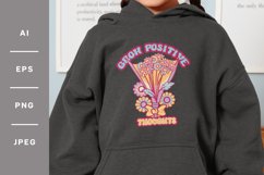 Vintage Flower Bouquet with Positive Quote Sublimation Product Image 1