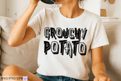 Grouchy Potato SVG, PNG, EPS Funny Mood Quote SVG Product Image 2