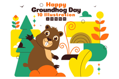 10 Happy Groundhog Day Illustration Product Image 1