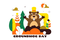 10 Happy Groundhog Day Illustration Product Image 4