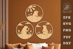 Groundhog Round Lasercut Wall Decor Product Image 1