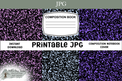 Color Composition Notebook Cover Pink, Purple &amp; Blue Product Image 1